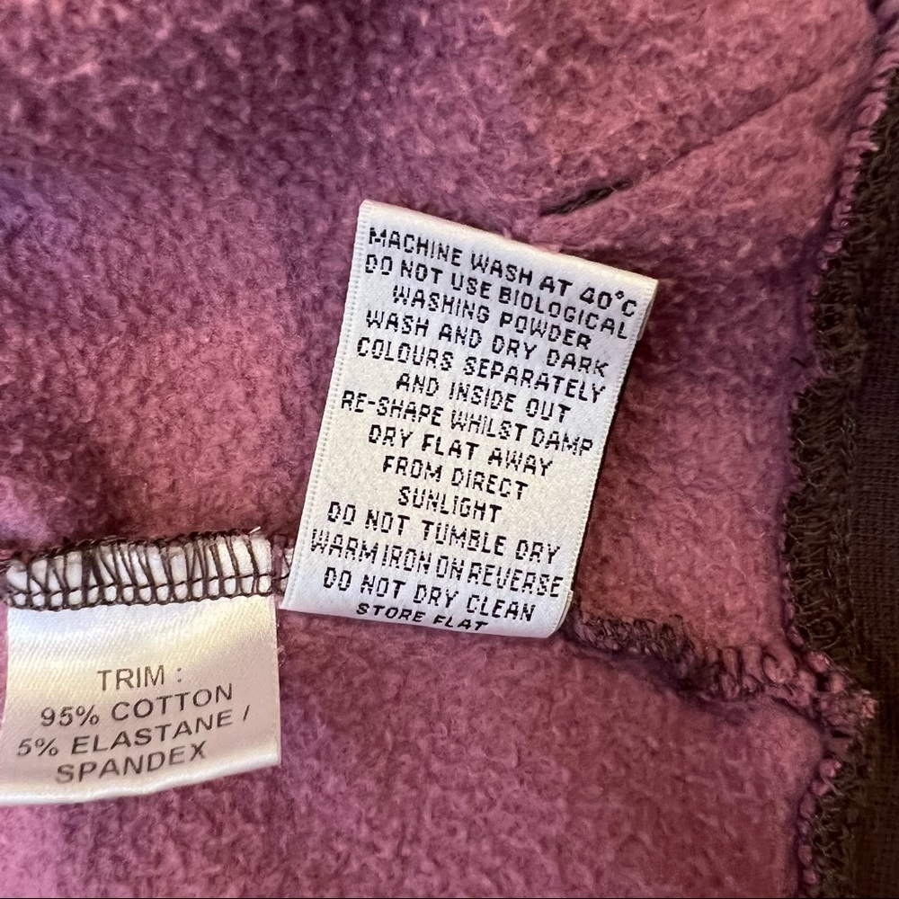 Boden Jacket Sz Large Zip Up Fabric Floral Pink Brown Center Pocket - Picture 8 of 8